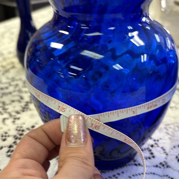 Vintage Dual Bubble Half Swirl Vase Set - Picture 4 of 4